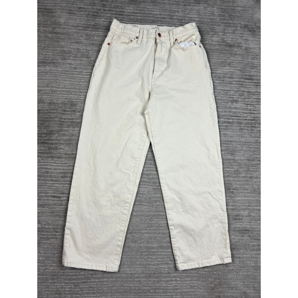Universal Thread Jeans Womens 8/29R Cream Vintage Straight High Rise Off-White